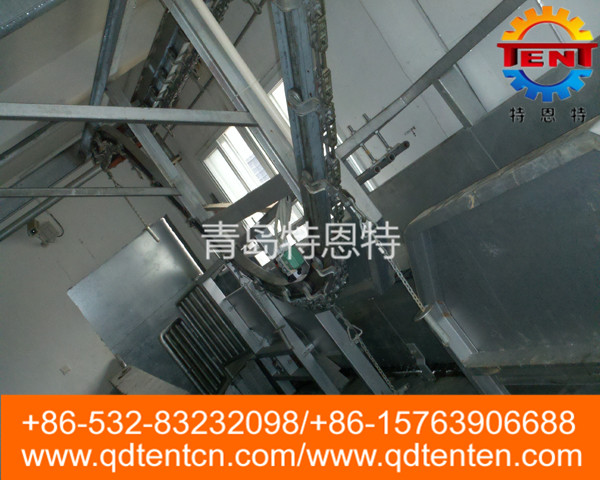 Riding span type pig conveyor