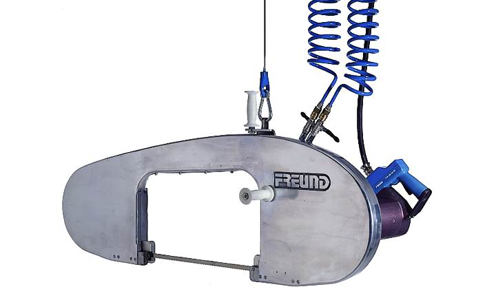 Half splitting belt saw